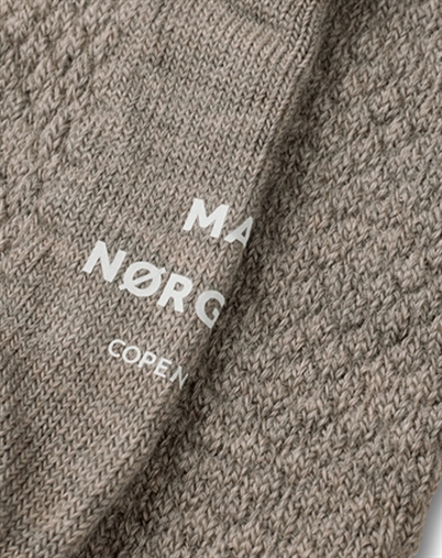  Mads Nørgaard - Woolen Bubble Strømper - Silver Birch Melange